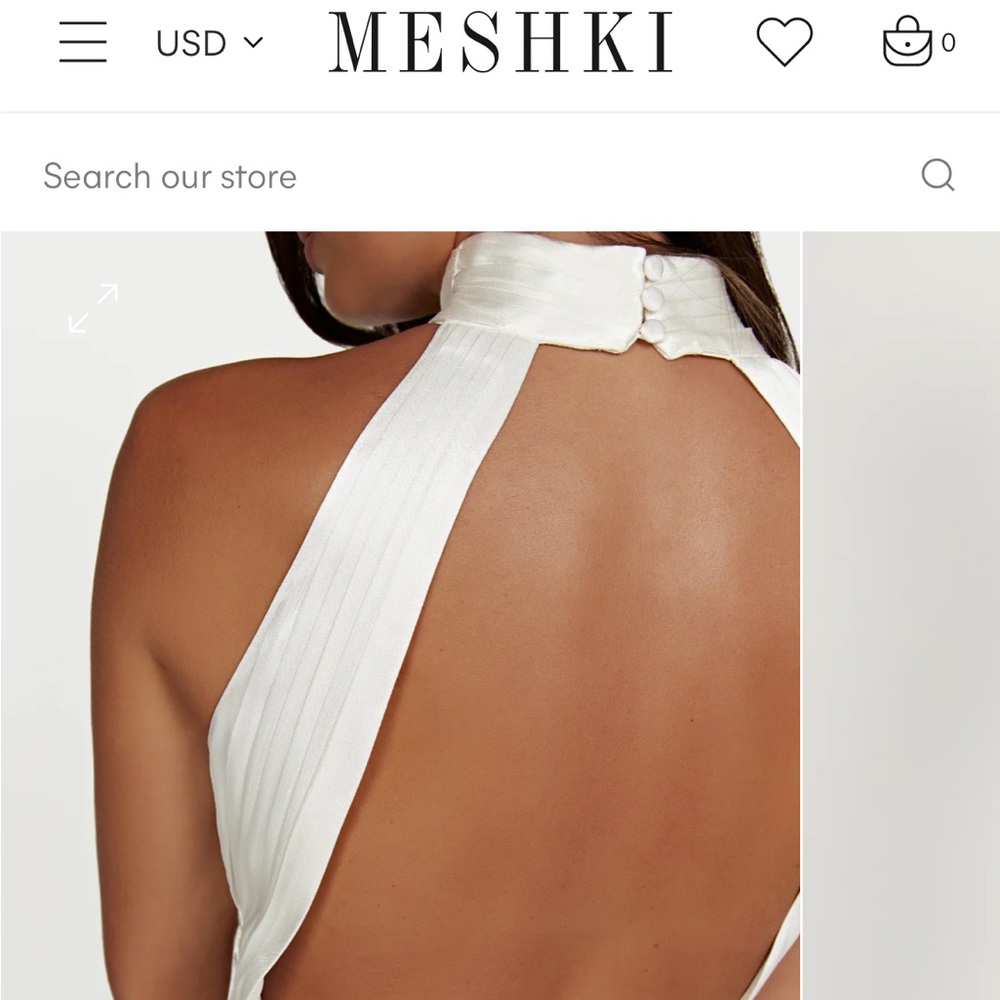 Meshki Claire Dress ivory